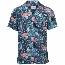 Outlet Marcus Boz Herre Kortærmet skjorte - Blue