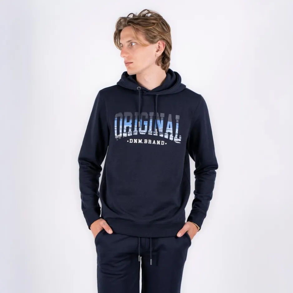 Best Marcus Colin Herre Hættetrøje - Dk. Navy