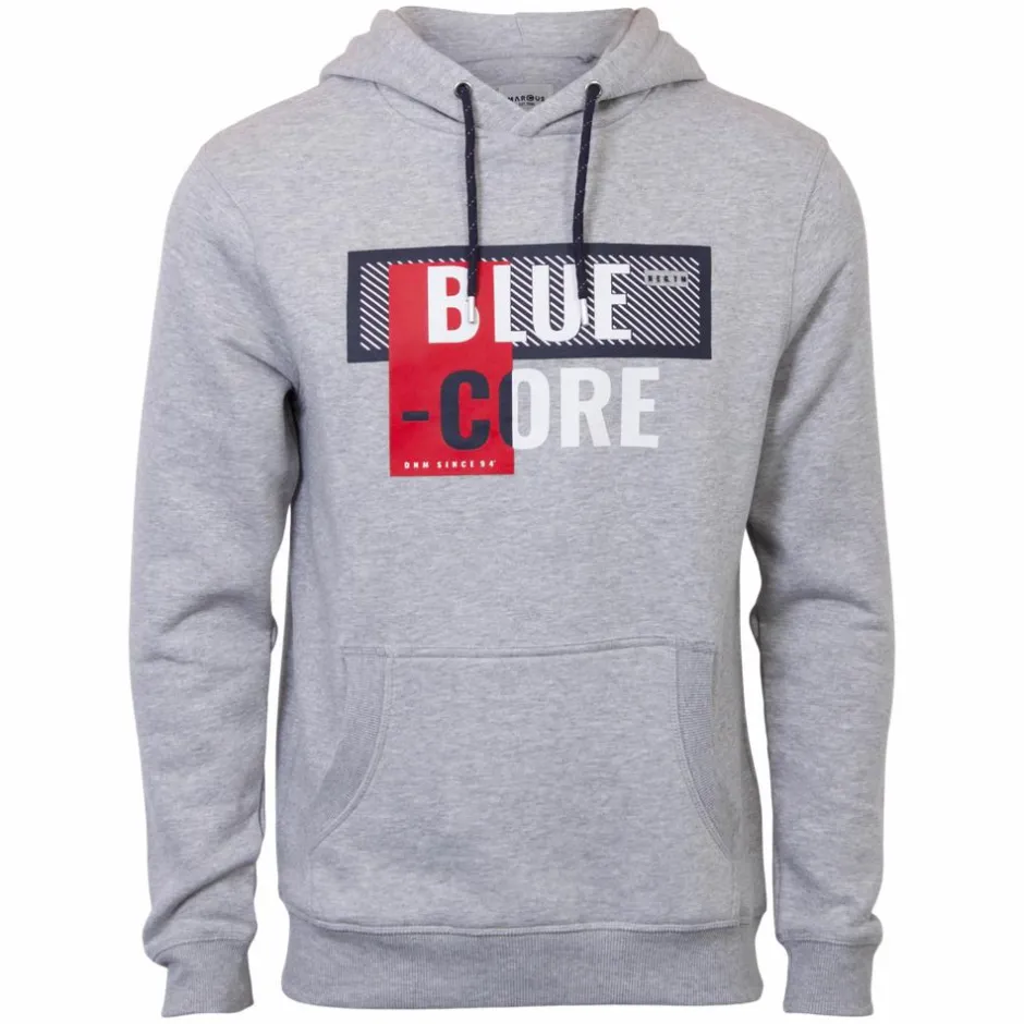 Outlet Marcus Herre Hættetrøje - Lt.grey mix