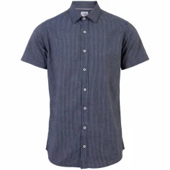 New Marcus Herre Kortærmet skjorte - Ocean Blue Mix