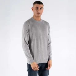 Outlet Marcus Herre Striktrøje - Lt.grey mix