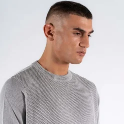 Outlet Marcus Herre Striktrøje - Lt.grey mix