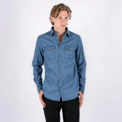 Best Marcus Hugh Herre Skjorte - Sky Blue Used