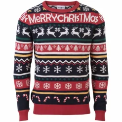 Online Marcus Jule Herre Striktrøje - Dark Navy