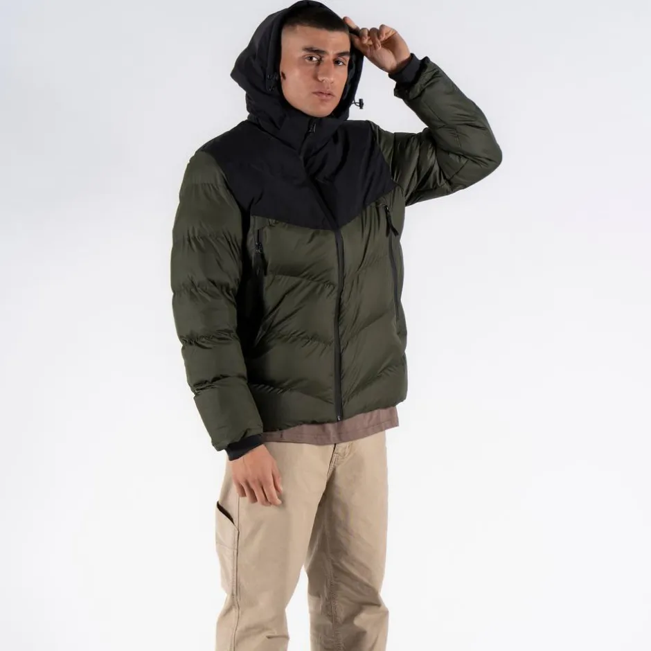 Sale Marcus Lebron short Herre Jakke - Olive green