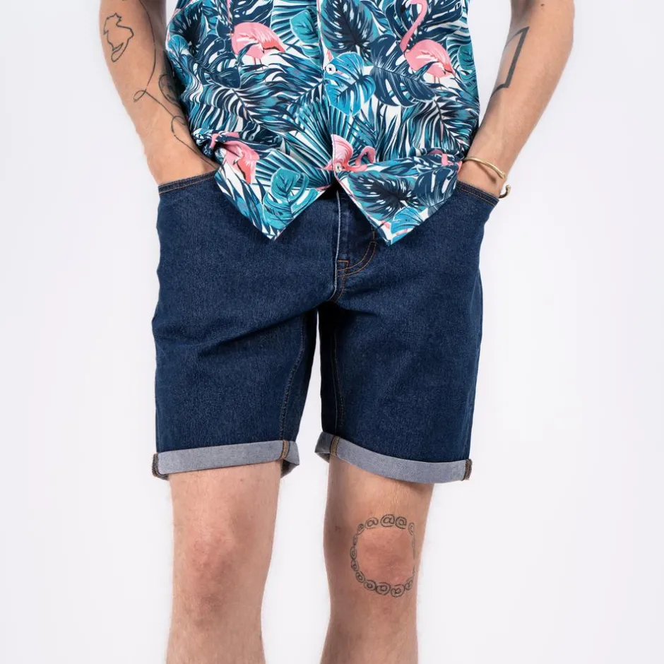 Best Marcus Slade Herre Shorts - Raw Dark Blue