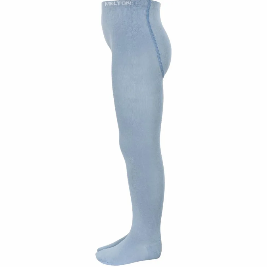 Outlet Melton Børne Strømpebukser - Faded Denim