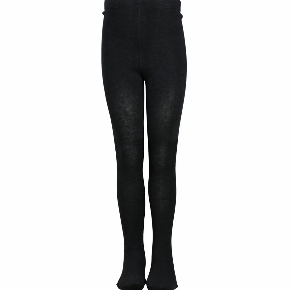 Melton Børne Strømpebukser i bambus - Black