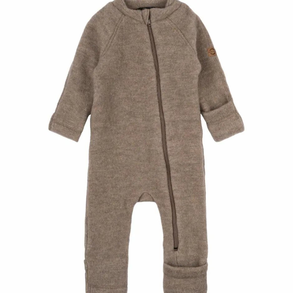 Discount Mikk-line Baby Heldragt i merinould - Melange Denver