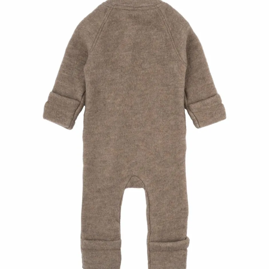 Discount Mikk-line Baby Heldragt i merinould - Melange Denver