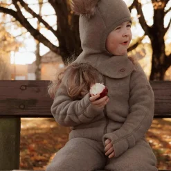 Discount Mikk-line Baby Heldragt i merinould - Melange Denver