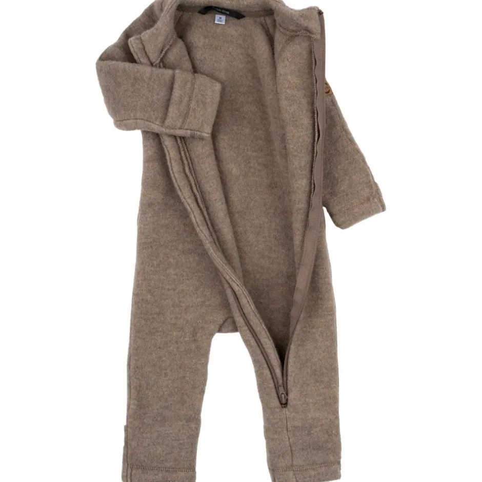 Discount Mikk-line Baby Heldragt i merinould - Melange Denver