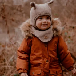 Clearance Mikk-line Børne Elefanthue i merinould - Melange Denver