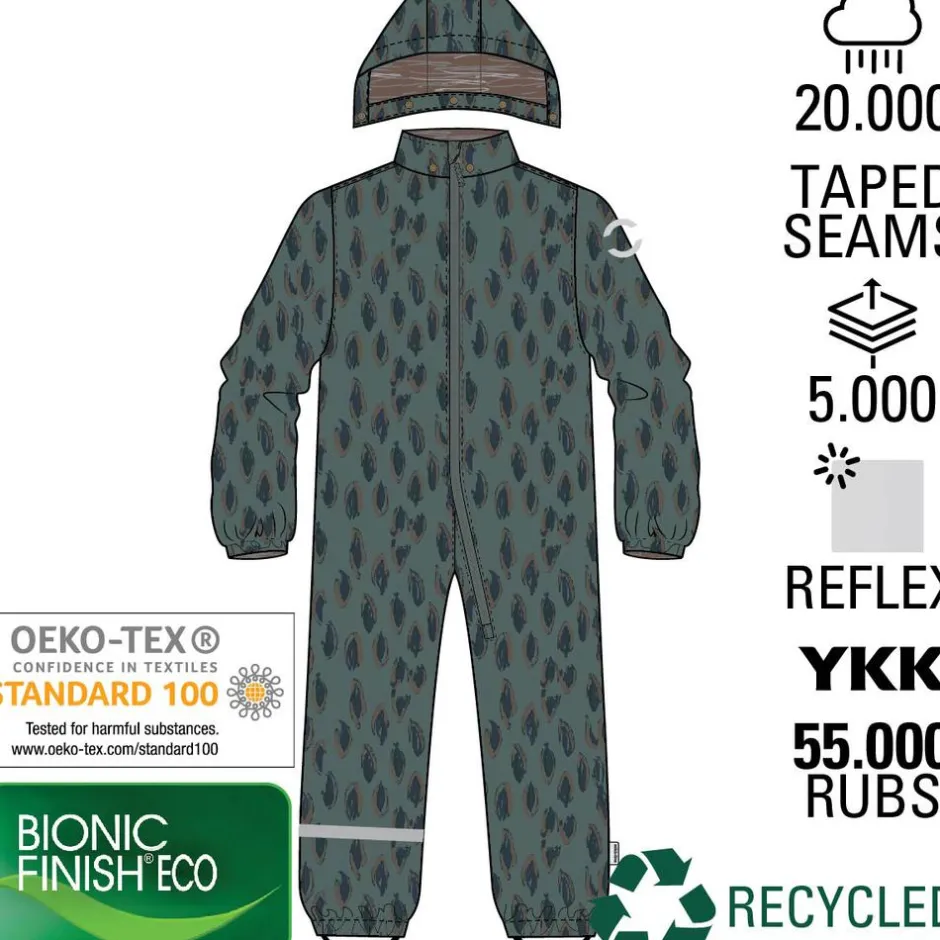 New Mikk-line Børne Flyverdragt m. BIONIC-FINISH® ECO coating - Balsam Green