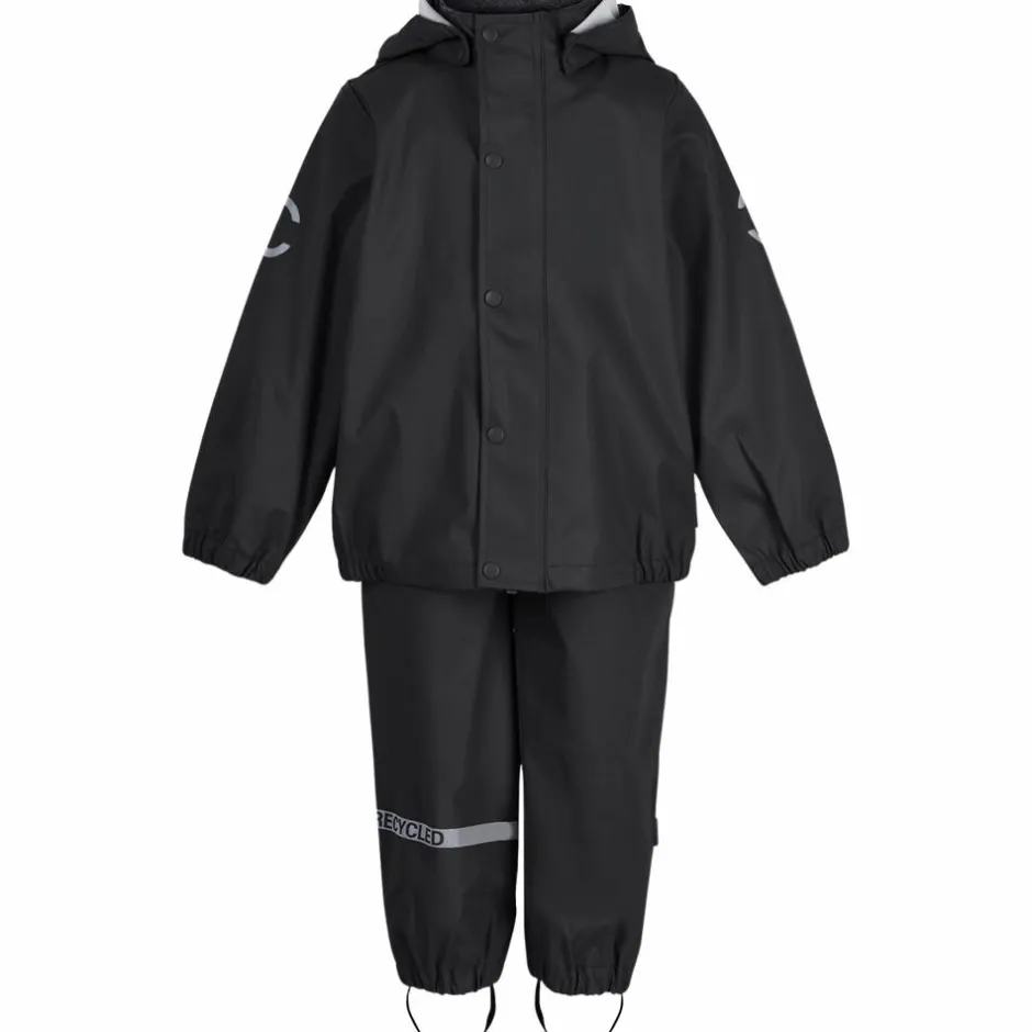 New Mikk-line Børne Regnsæt - Black