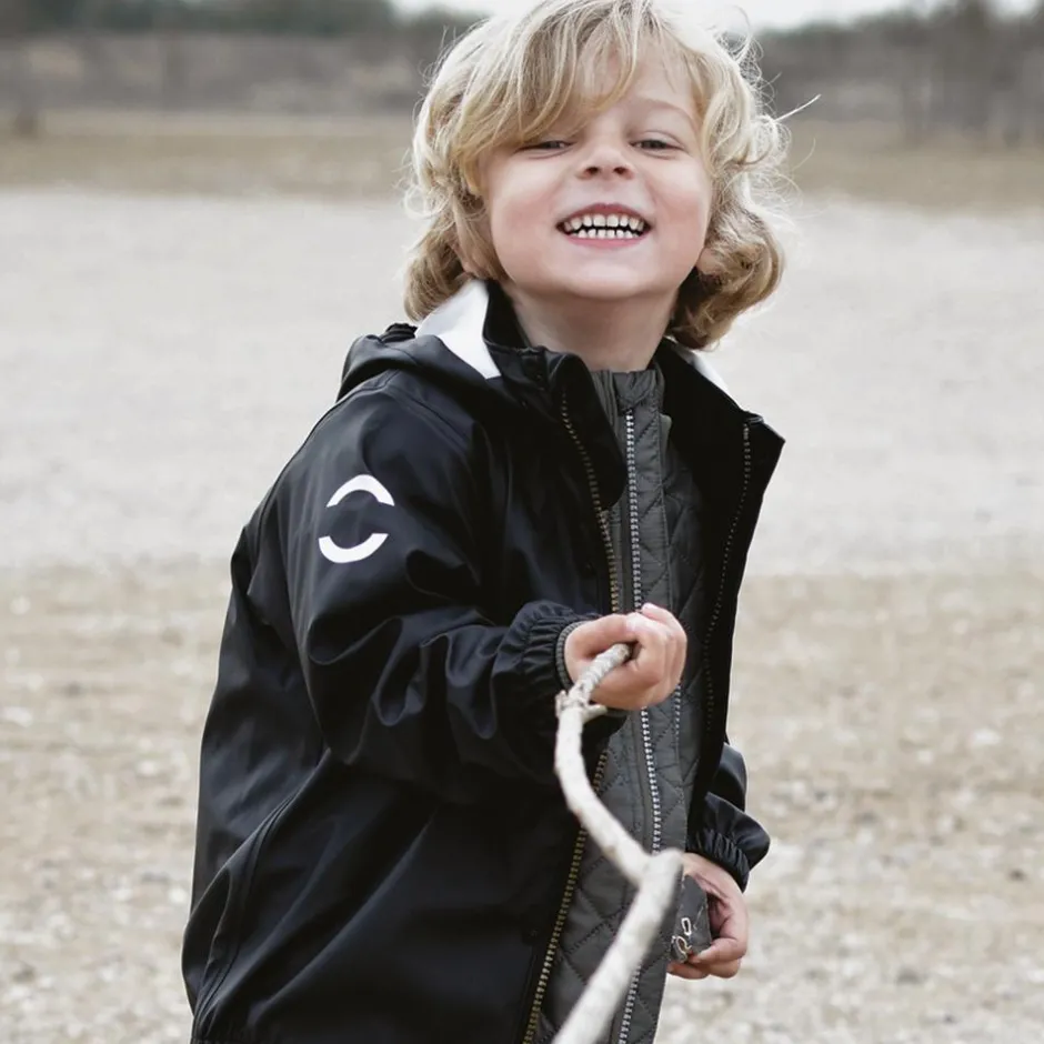New Mikk-line Børne Regnsæt - Black