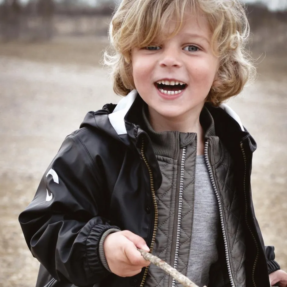 New Mikk-line Børne Regnsæt - Black