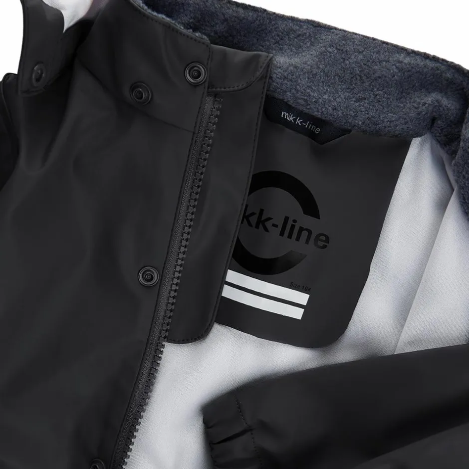 New Mikk-line Børne Regnsæt - Black
