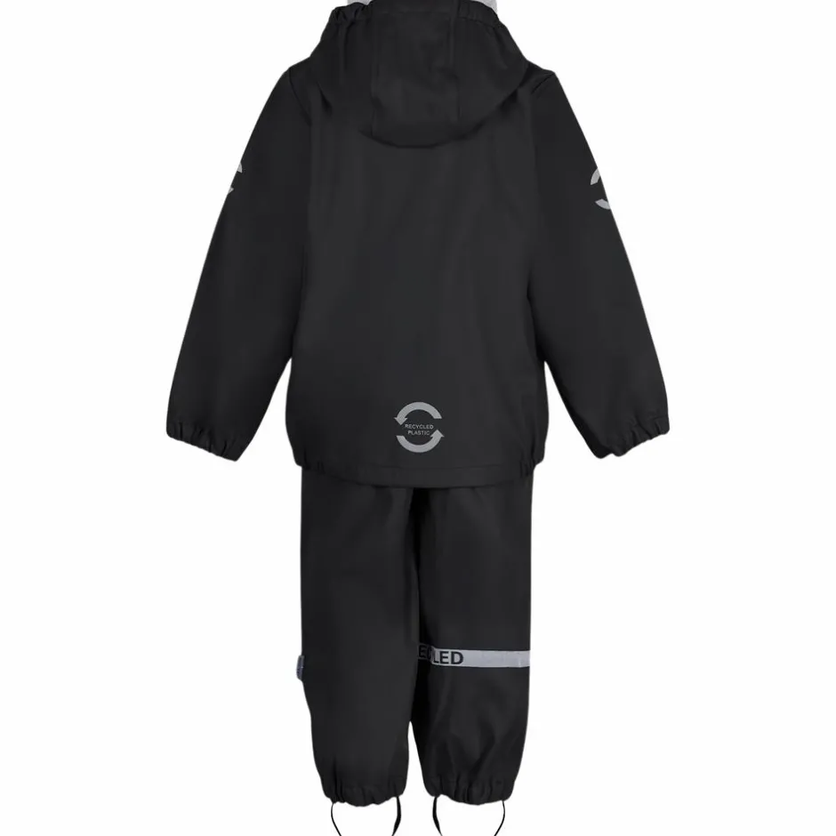 New Mikk-line Børne Regnsæt - Black