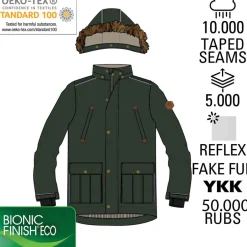 Hot Mikk-line Børne Vinterjakke m. BIONIC-FINISH® ECO coating - Darkest Sprouse