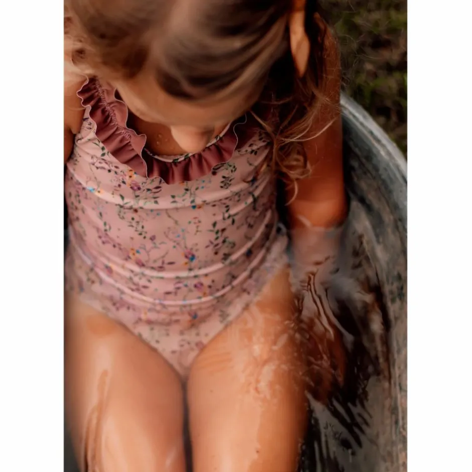 Clearance Mikk-line Pige Badedragt - Nougat