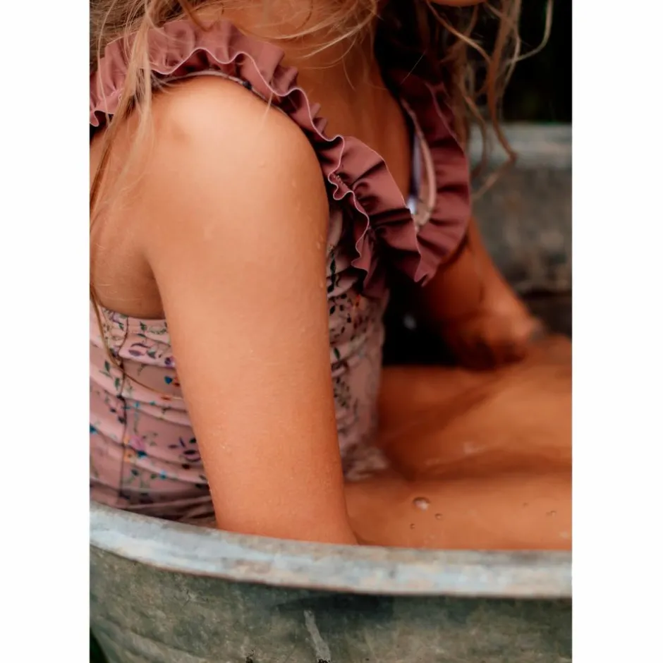 Clearance Mikk-line Pige Badedragt - Nougat