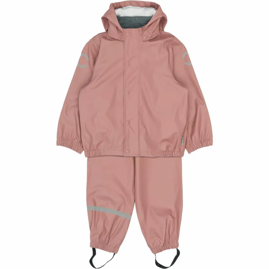 Outlet Mikk-line Pige Regnsæt - Burlwood