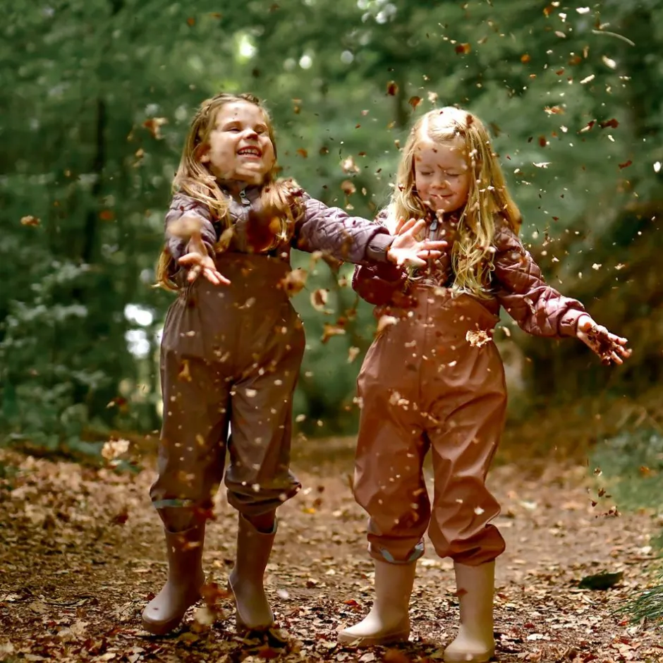 Outlet Mikk-line Pige Regnsæt - Burlwood