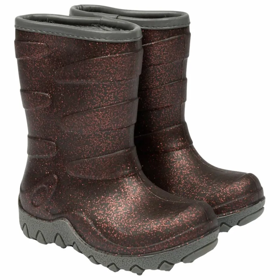 Clearance Mikk-line Pige Termostøvler m. glimmer - French Roast