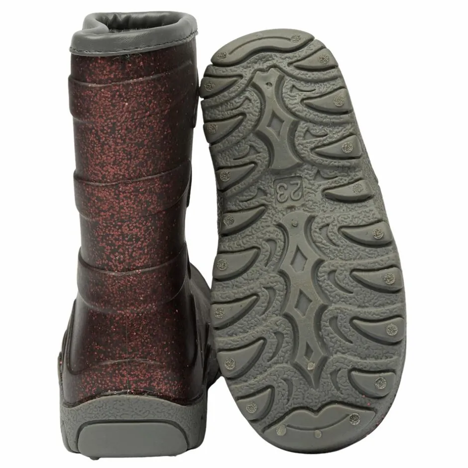 Clearance Mikk-line Pige Termostøvler m. glimmer - French Roast