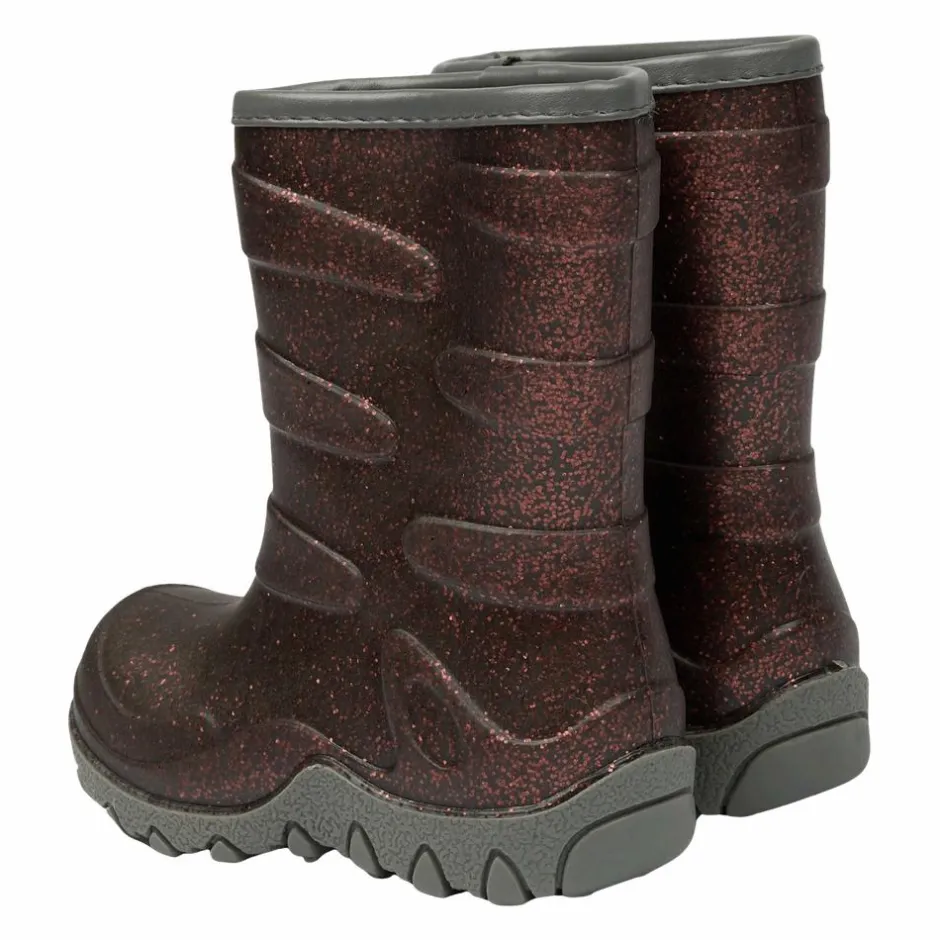 Clearance Mikk-line Pige Termostøvler m. glimmer - French Roast