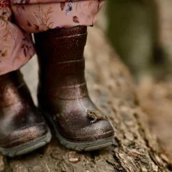 Clearance Mikk-line Pige Termostøvler m. glimmer - French Roast