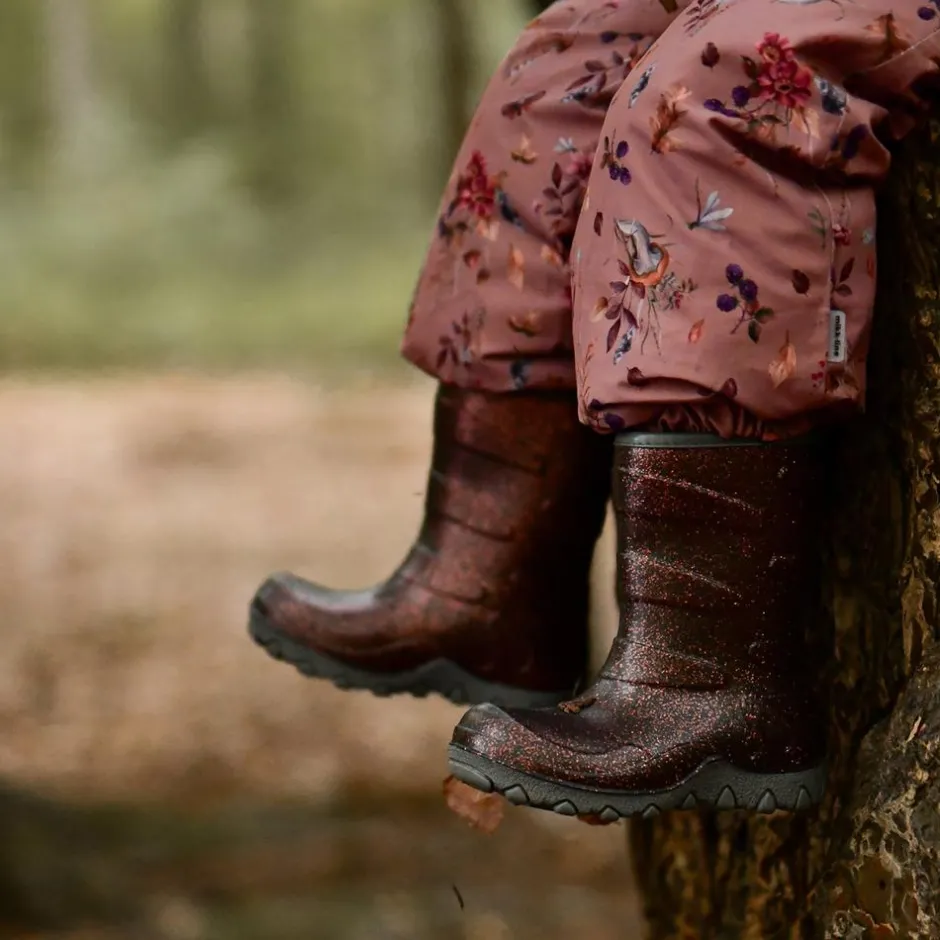 Clearance Mikk-line Pige Termostøvler m. glimmer - French Roast