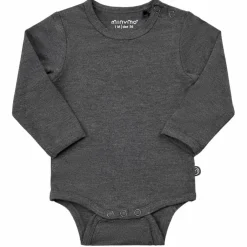 Minymo Baby Body - Dark Grey Melange