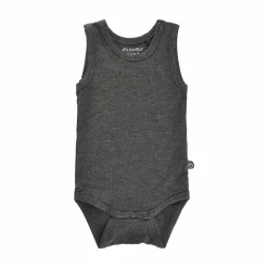 Clearance Minymo Baby Body i bambus - Dark Grey Melange