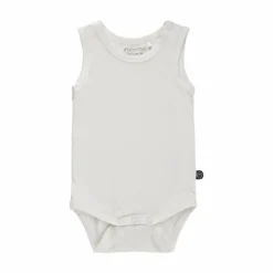 New Minymo Baby Body i bambus - White