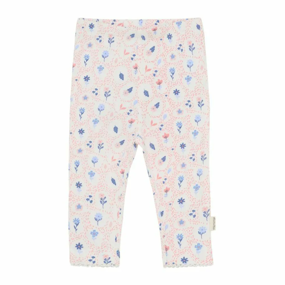 Online Minymo Baby Leggings i økologisk bomuld - Marshmallow White