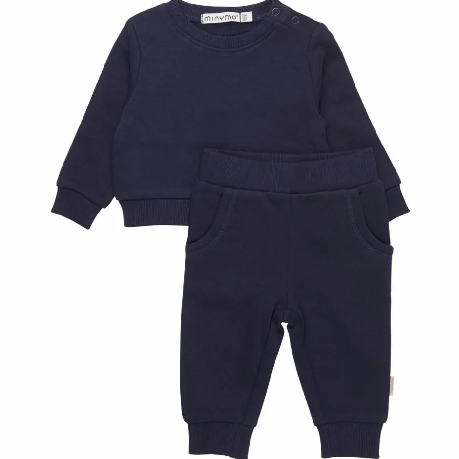 Discount Minymo Baby Sweatsæt - Dark Navy