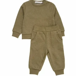 Clearance Minymo Baby Sweatsæt - Dark Olive