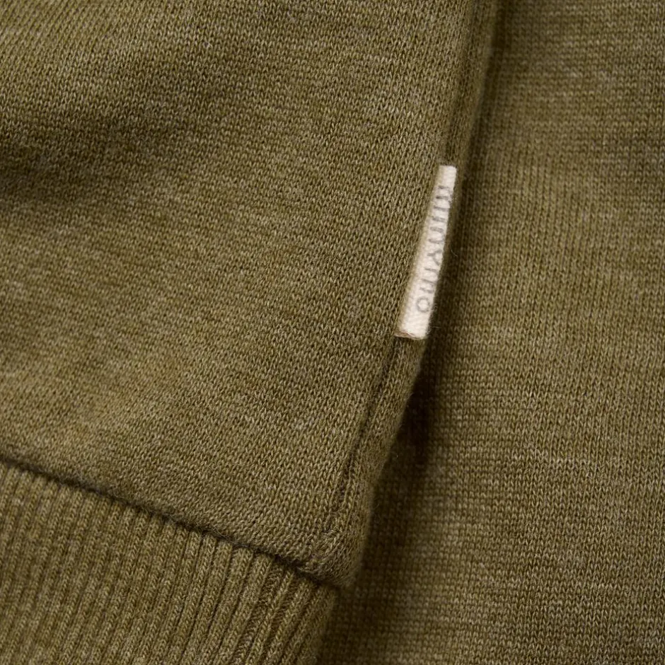 Clearance Minymo Baby Sweatsæt - Dark Olive