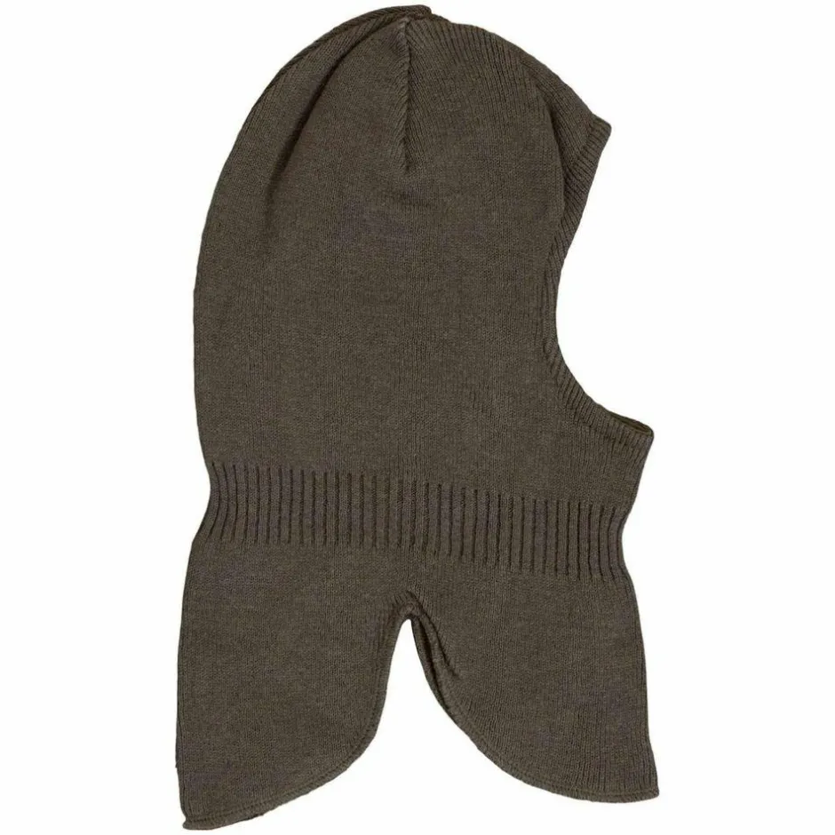 Outlet Minymo Børne Elefanthue i uldmix - Olive Night