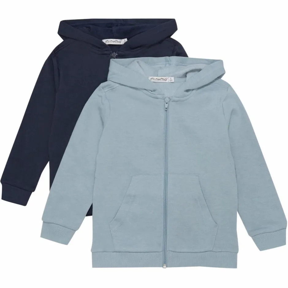 New Minymo Børne Hættetrøje - Ashley Blue