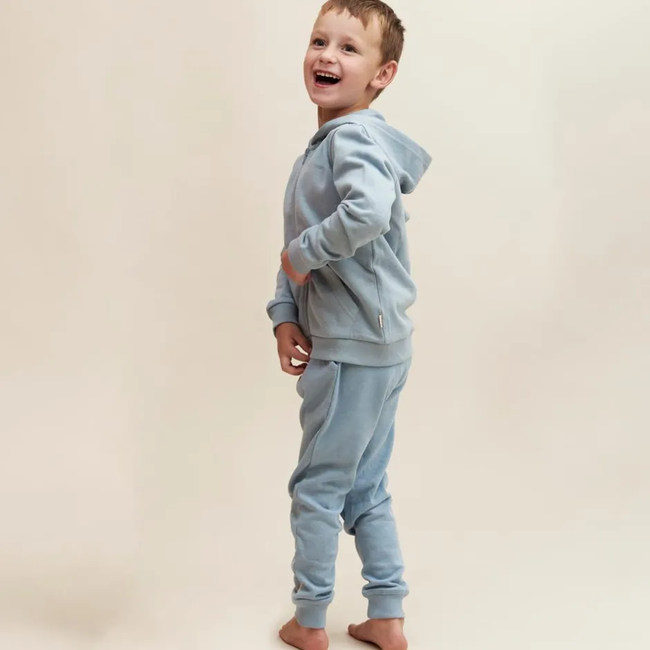 New Minymo Børne Hættetrøje - Ashley Blue