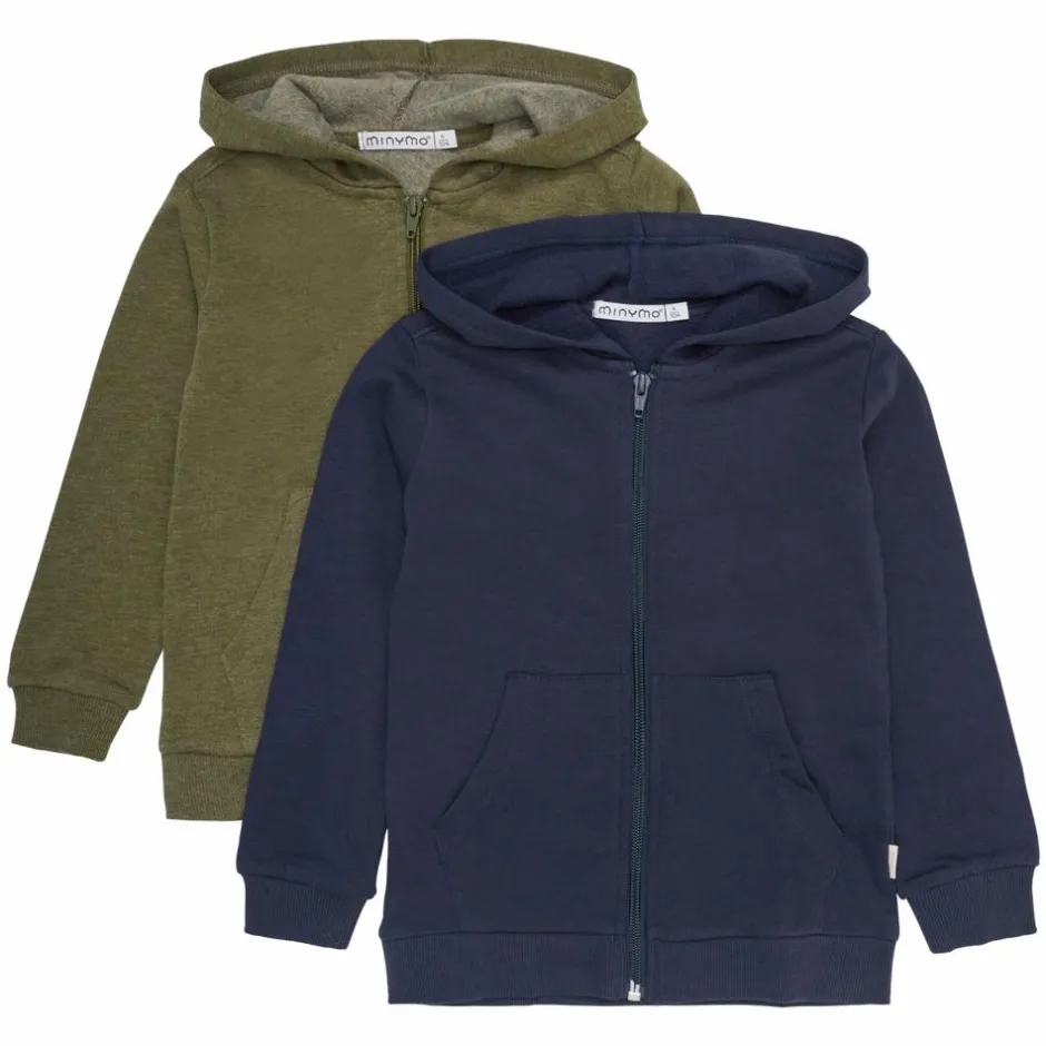 Minymo Børne Hættetrøje - Dark Olive