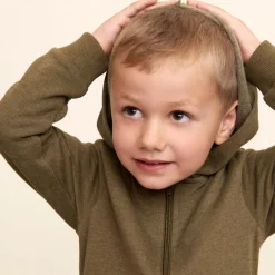 Minymo Børne Hættetrøje - Dark Olive