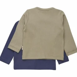 Sale Minymo Børne Langærmet t-shirt i økologisk bomuld - Dark Navy