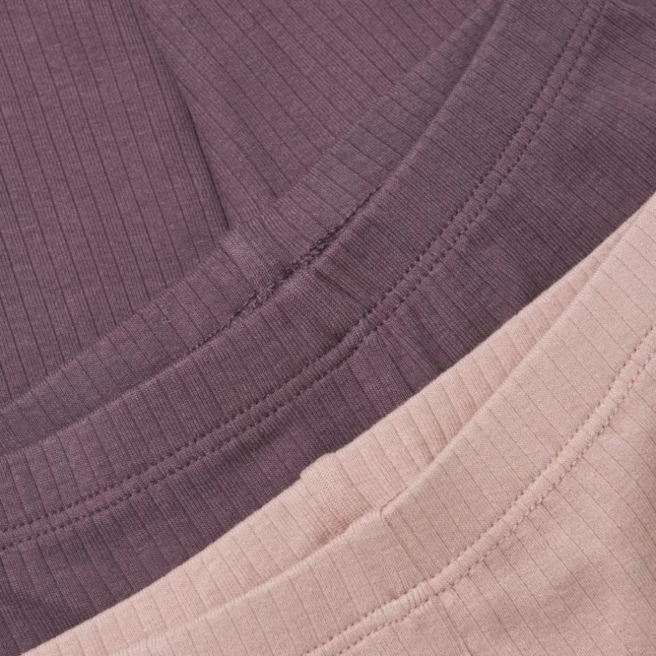 Outlet Minymo Børne Leggings i økologisk bomuld - Misty Rose