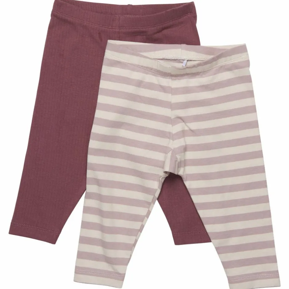 Discount Minymo Børne Leggings i økologisk bomuld - Violet Ice