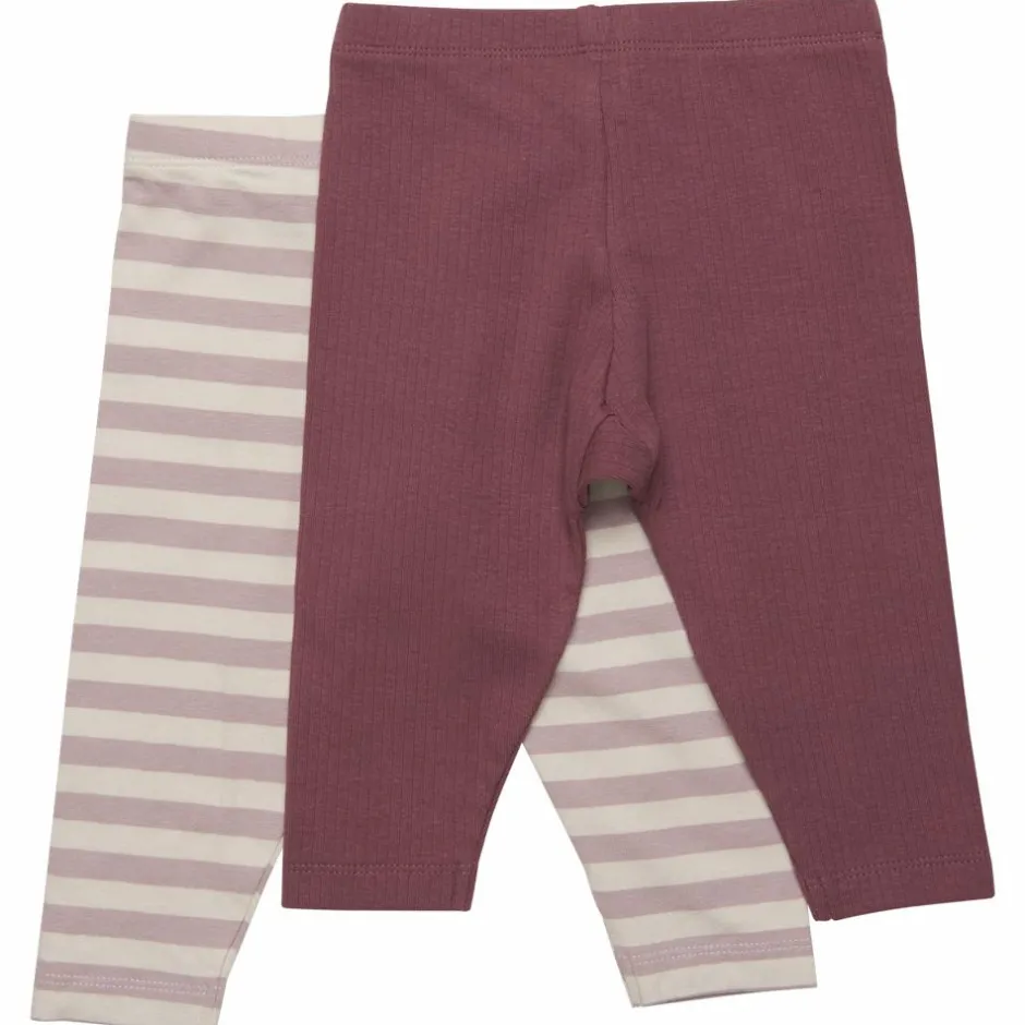 Discount Minymo Børne Leggings i økologisk bomuld - Violet Ice