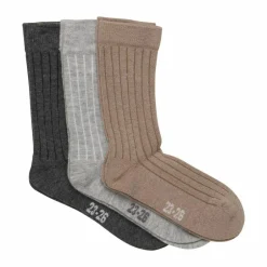 Online Minymo Børne Strømper i uldmix - Grey Melange